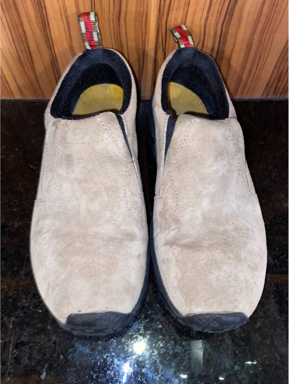 Merrell Women's Jungle Moc Taupe Slip-On Shoe - 7.5 US Hiking Outdoors Comfort